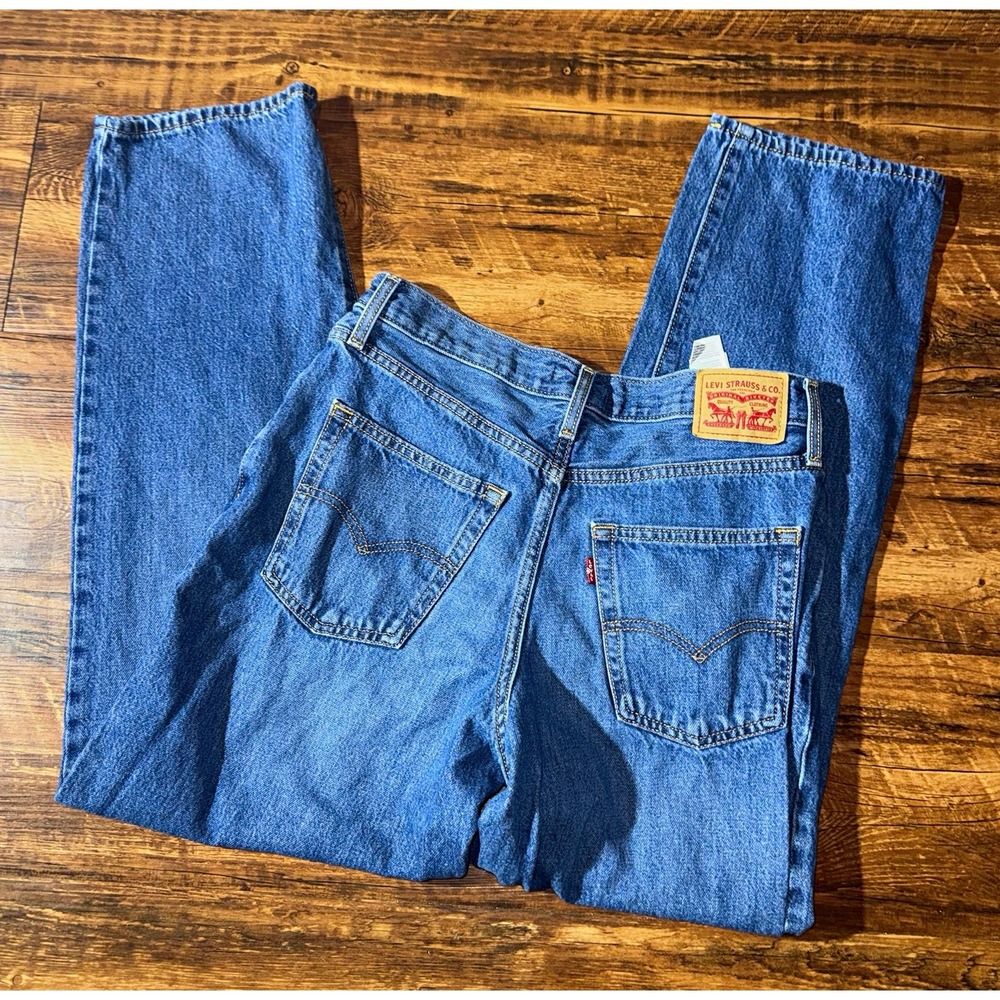 Levi's '94 Baggy Medium Wash Relaxed Mid Rise Straight Womens Jeans Size 28